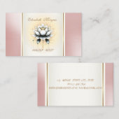 Carte De Visite Fille tendance moderne élégant Lotus blanc élégant (Devant / Derrière)