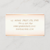 Carte De Visite Fille tendance moderne élégant, Robe (Dos)