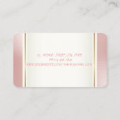 Carte De Visite Fille tendance moderne Gold Ananas Tropical (Dos)