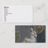 Carte De Visite Fille turque, faisant tresser ses cheveux dans les (Devant / Derrière)