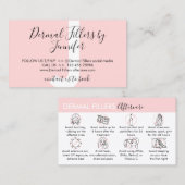 Carte De Visite Fillers dermiques modernes (Devant / Derrière)