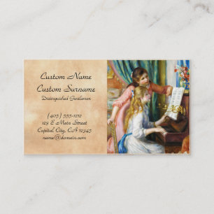 Carte De Visite Filles à la peinture de Pierre Auguste Renoir de