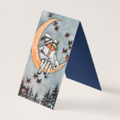 Carte De Visite Filles à l'invitation de ChristmasHoliday de lune (Dos)