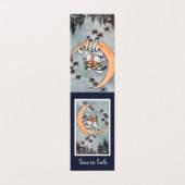 Carte De Visite Filles à l'invitation de ChristmasHoliday de lune (Extérieur déplié)