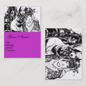 Carte De Visite FILLES ANATOLIENNES, violet violet (Devant / Derrière)