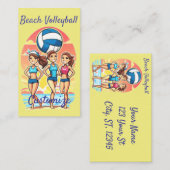 Carte De Visite Filles de beach volley Thunder_Cove (Devant / Derrière)