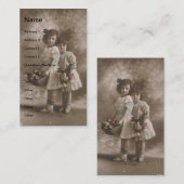 Carte De Visite Filles vintages (Devant / Derrière)