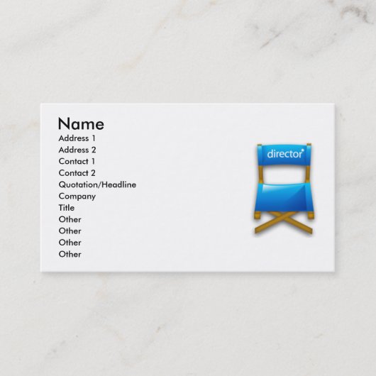 Carte De Visite film_017, Nom, Adresse 1, Adresse 2, Contact ... (Devant)