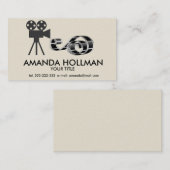 Carte De Visite Film, bande et caméra (Devant / Derrière)