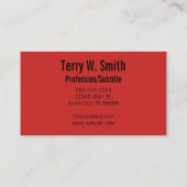 Carte De Visite Film Caméra Homme Rouge (Dos)