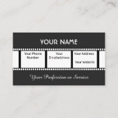 Carte De Visite Filmstrip pour cinéastes et vidéastes (Dos)