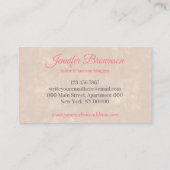 Carte De Visite Fils d'aiguilles roses rousses Couture de marmite (Dos)