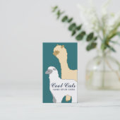 Carte De Visite Fils de brebis alpaca couleur personnalisée tricot (Debout devant)