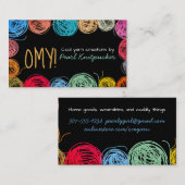 Carte De Visite Fils de griffes tricot crochet homespun (Devant / Derrière)