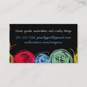 Carte De Visite Fils de griffes tricot crochet homespun (Dos)