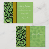 Carte De Visite Fils et trèfle et Galore Shamrock (Devant / Derrière)