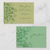 Carte De Visite Fils et trèfle et Galore Shamrock (Devant / Derrière)