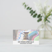 Carte De Visite Fils et vêtements à pendre d'aiguille (Debout devant)