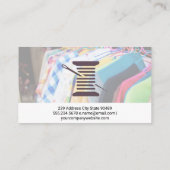 Carte De Visite Fils et vêtements à pendre d'aiguille (Dos)