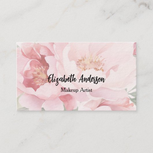 Carte De Visite Fils roses QR code prime (Devant)