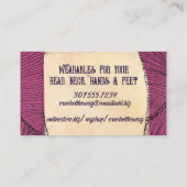 Carte De Visite Fils tordus à la main hank skein crochets (Dos)