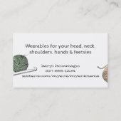 Carte De Visite Fils tordus à la main hank skein crochets (Dos)