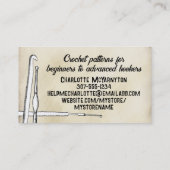 Carte De Visite Fils tordus à la main hank skein crochets (Dos)