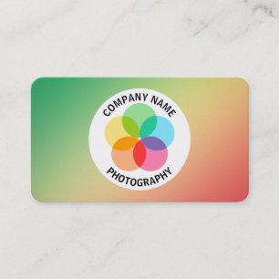 Carte De Visite Filtre Fleur - Grn, Jaune, Rouge