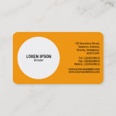 Carte De Visite Filtre - Orange #FF9900 (Dos)