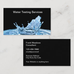 Carte De Visite Filtres à eau et service de test