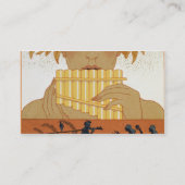 Carte De Visite Filtrez le joueur de pipeau, illustration de "Les (Dos)