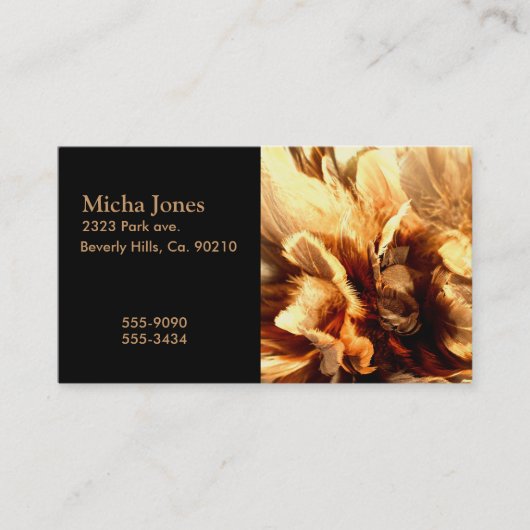 Carte De Visite Fin de chiffon de plume (Devant)