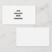 CARTE DE VISITE FIN FANTASTIQUE ET PARDONNÉ (Devant / Derrière)