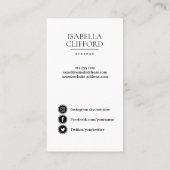 Carte De Visite Fin modèle de danseur d'acteur vers le haut des (Dos)