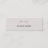 Carte de visite fin papier fin Champagne de soie (Dos)