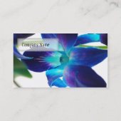 Carte De Visite Fin pourpre d'orchidée sur le blanc (Dos)