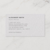 Carte De Visite Finance Faux Embossés Moderne Professionnel Minima (Dos)