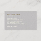 Carte De Visite Finance Faux Embossés Or Moderne Professionnel (Dos)