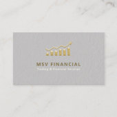 Carte De Visite Finance Faux Embossés Or Moderne Professionnel (Devant)