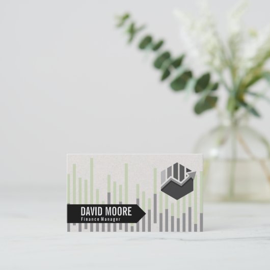 Carte De Visite Finance | Icône Graphique (Debout devant)