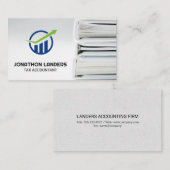 Carte De Visite Finance Logo | Accountant Record Keeping Books (Devant / Derrière)