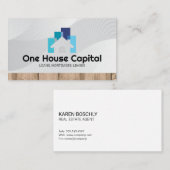 Carte De Visite Financement immobilier | Découpe en bois (Devant / Derrière)