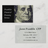Carte De Visite Finances / Banques (Devant / Derrière)