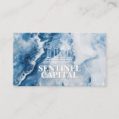 Carte De Visite Finances Banques | Marbre bleu (Devant)