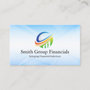 Carte De Visite Finances Graphique boursier Logo