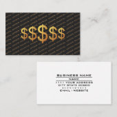 Carte De Visite Financial Advisor Dollar Symbol Finance Management (Devant / Derrière)