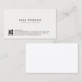 Carte De Visite Financial Advisor FinanceManagement ShadowMonogram (Devant / Derrière)