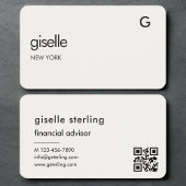 Carte De Visite Financial Advisor Neutral QR Code