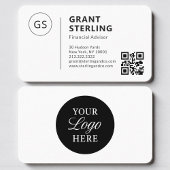 Carte De Visite Financial Advisor QR Code Logo Professional 