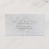 Carte De Visite Financial Advisor Texture simple en pierre gris cl (Dos)